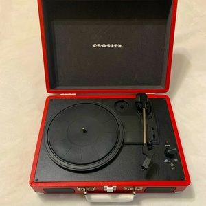 Red Crosley Record Player *Does not come with cord*